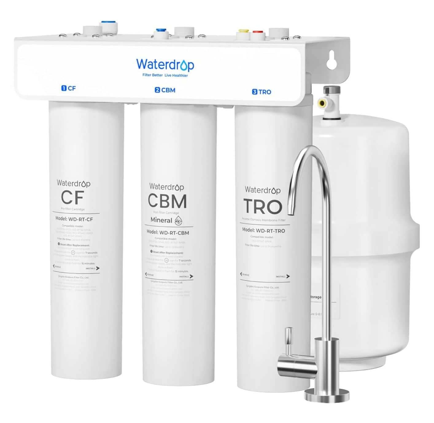 Waterdrop - T3-T, 220 GPD Faster Flow, Remineralization 7-Stage Reverse Osmosis Water Filter - White price history on PriceWatchPro