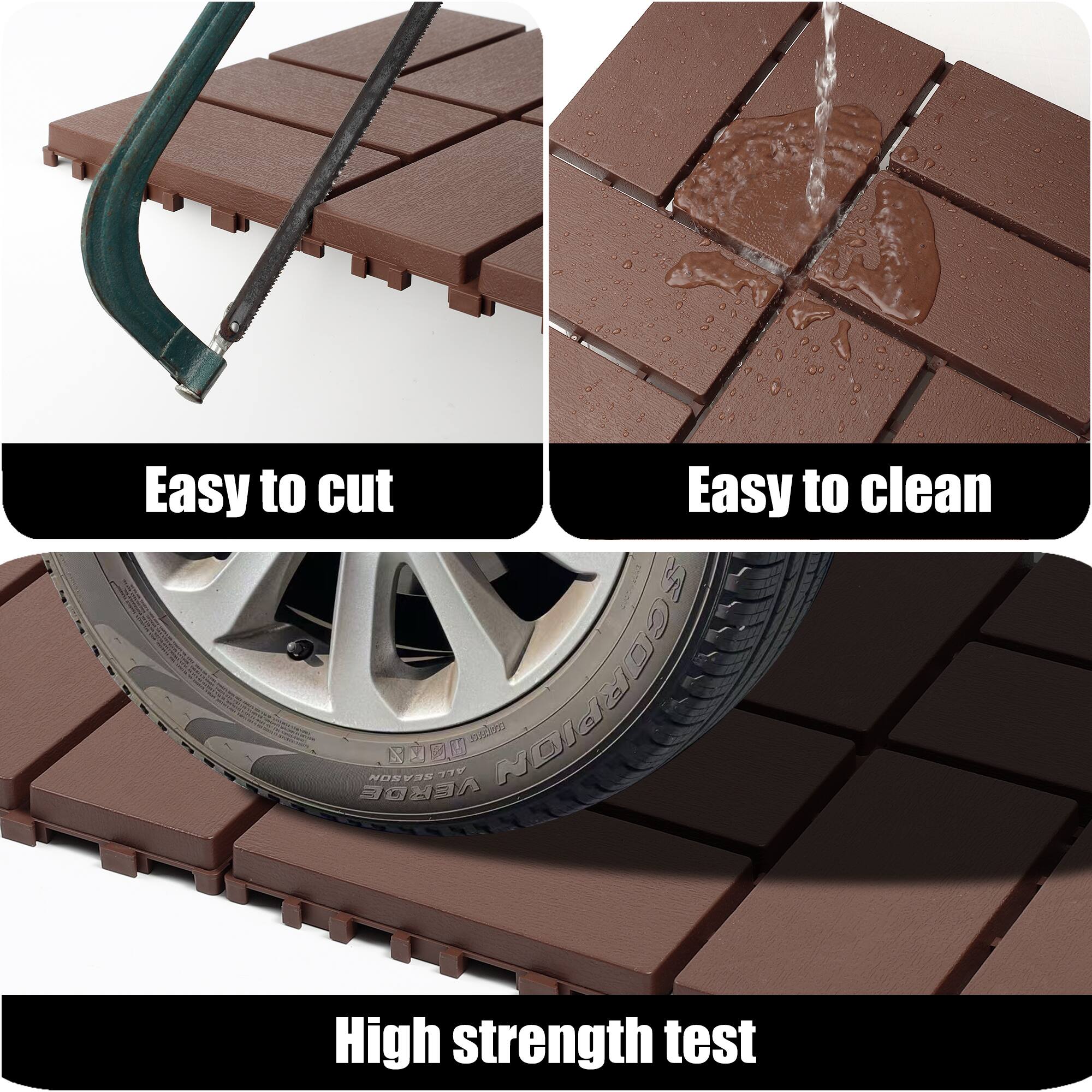 Easy to cut  
Easy to clean  
High strength test