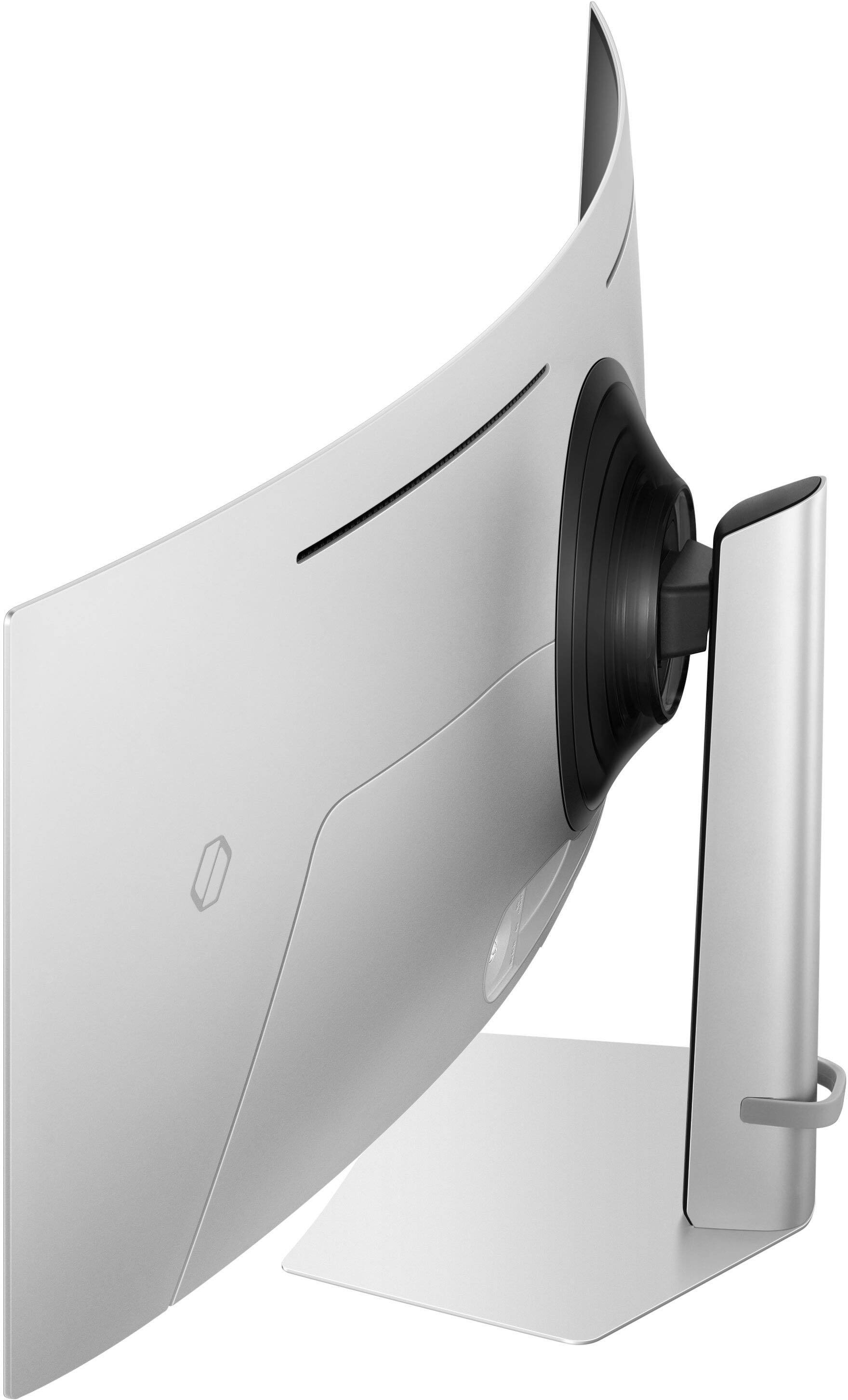 Alt View 19. Samsung - 49" Odyssey OLED G9 (G91SD) Dual QHD 144Hz 0.03ms G-Sync Compatible Curved Gaming Monitor - Silver.