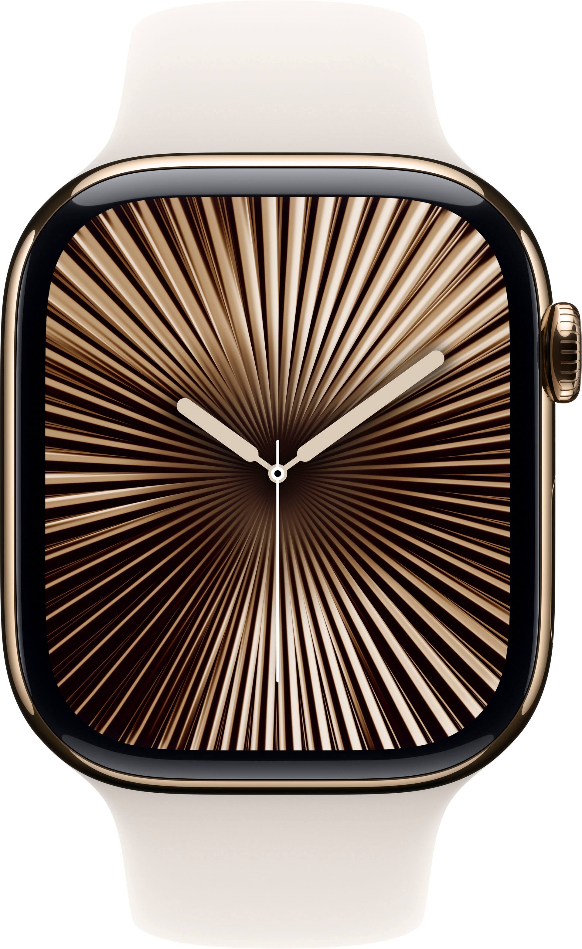 Alt View 12. Apple - 46mm Starlight Sport Band - M/L - Starlight.