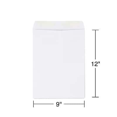 Alt View 2. Staples - Gummed Catalog Envelopes, 9"L x 12"H, 100/Box - White.