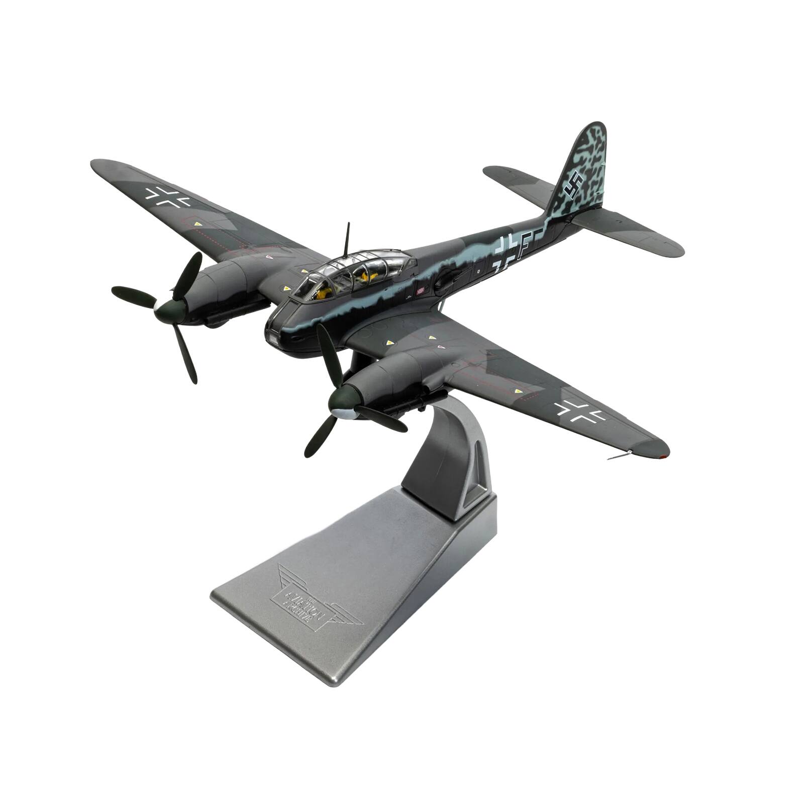 Alt View 5. Corgi - Messerschmitt Me 410A-1 Aircraft " Laon-Athies Airfield, France" (1943) German Luftwaffe 1/72 Diecast Model Car by Corgi.