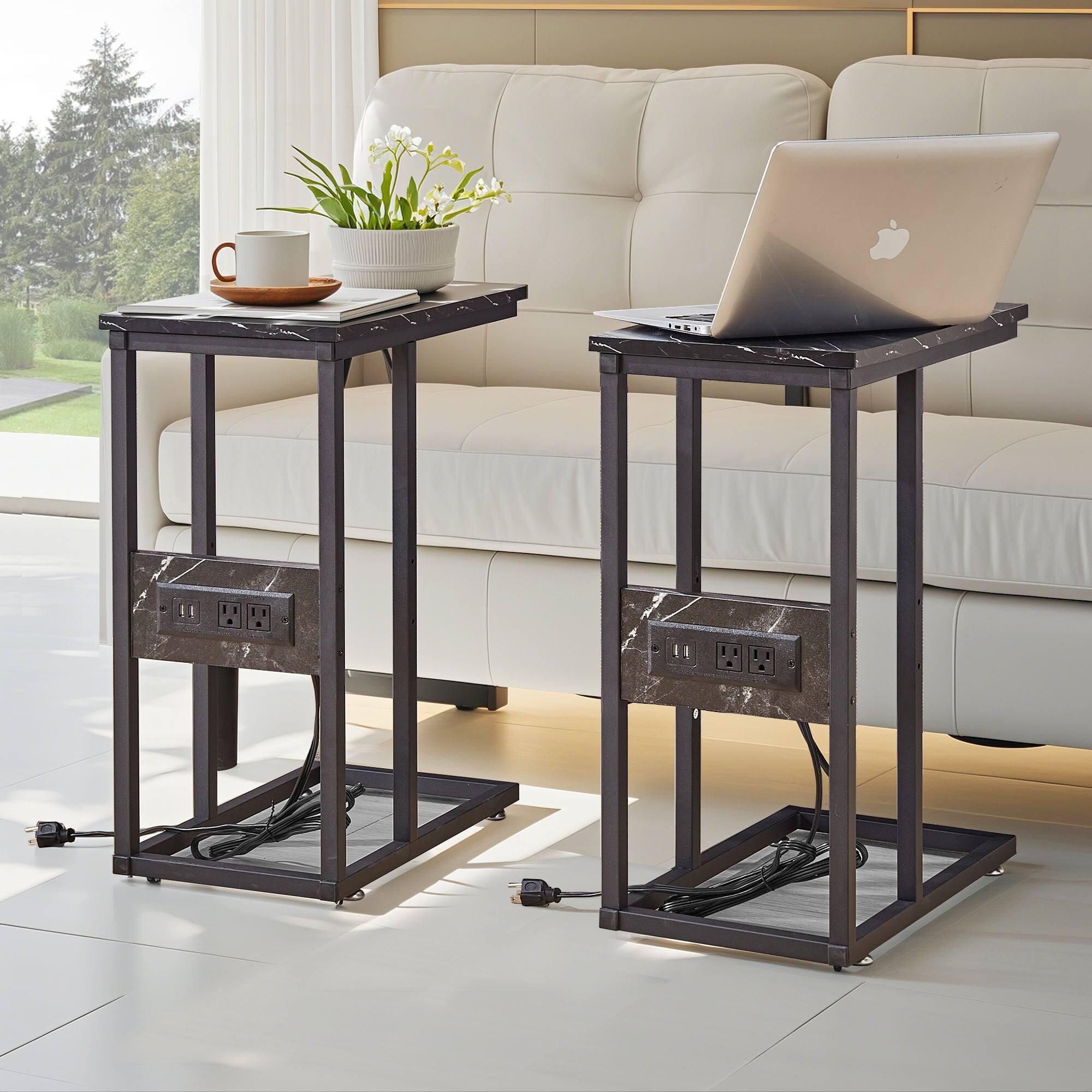 2*Black Marble with socket