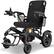 Front. KERDOM - 2 in 1 Electric/Manual Wheelchair with Led Light + 1 Extra Removable Lithium Battery, Adjustable Back, 68lbs Foldable - Black.