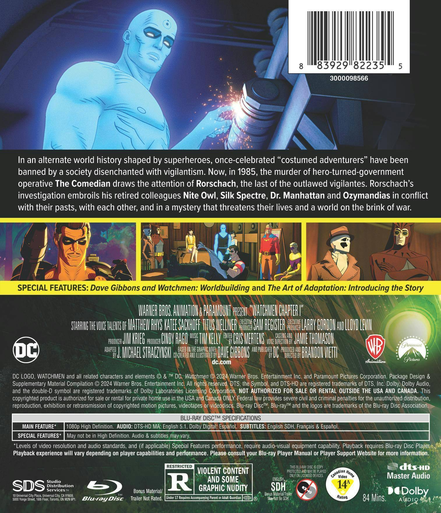 Back. Watchmen Chapter 1 [Blu-ray].