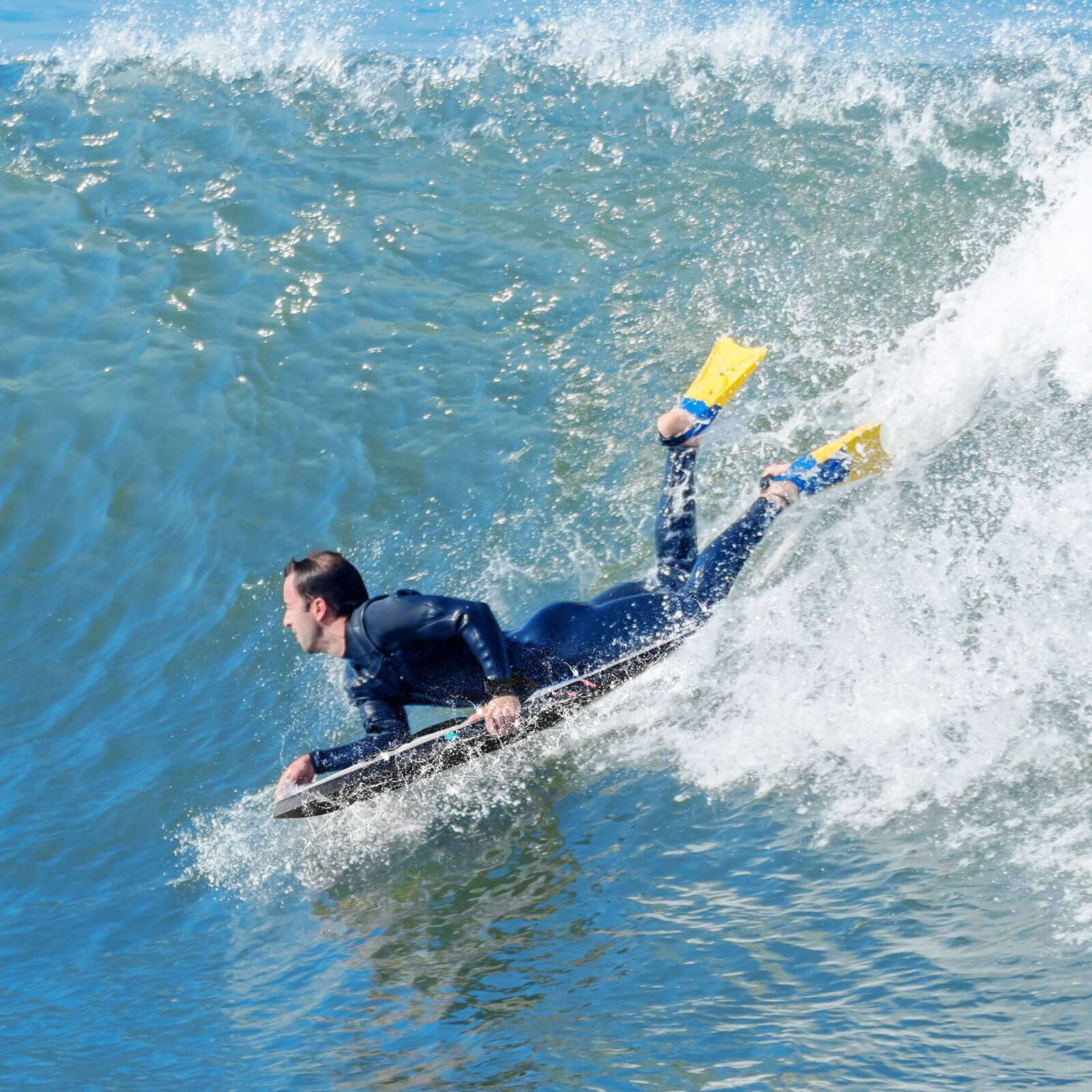 Alt View 5. Costway - Costway 33" Lightweight Body Board with EPS Core XPE Deck HDPE Bottom Crescent Tail - Multi-color.