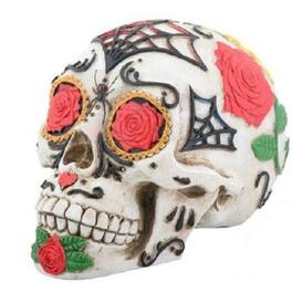 Pacific Trading - Day of the Dead Tattoo Sugar Skull Head Display Decoration Figurine 3.5 inch