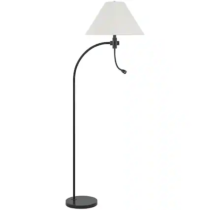 Front. Manhattan Lane - Ashy 68 Inch Floor Lamp, Gooseneck LED, Shade, Arc Pole.