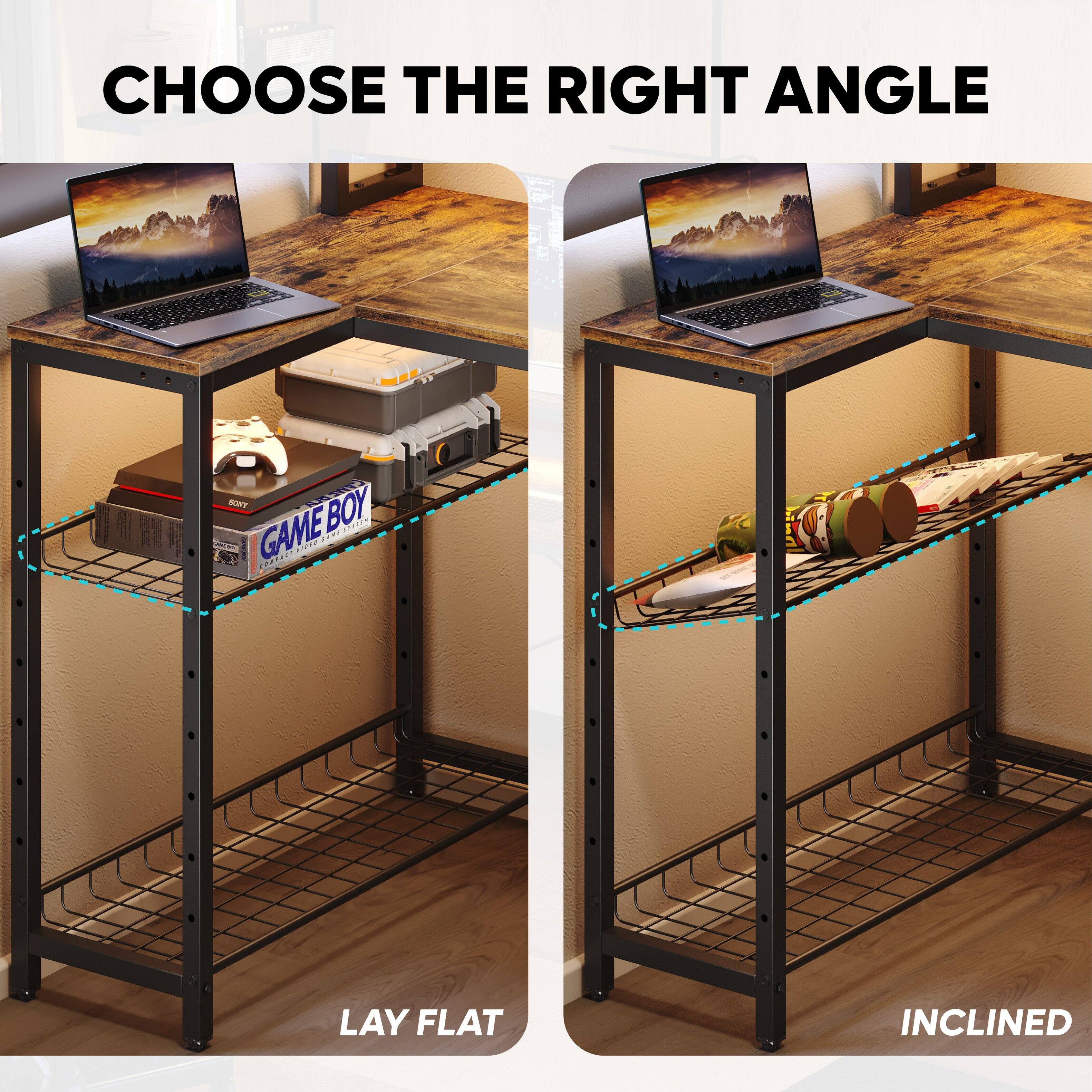 Choose the right angle: Lay flat, inclined.