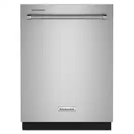 KitchenAid - 24" Top Control Built-In Tub Dishwasher with 3rd Rack, FreeFlex, 44 dBA - Stainless Steel
