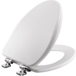 BEMIS - Alesio Elongated High Density Enameled Wood Toilet Seat Seat Fastening System, WhisperClose - White