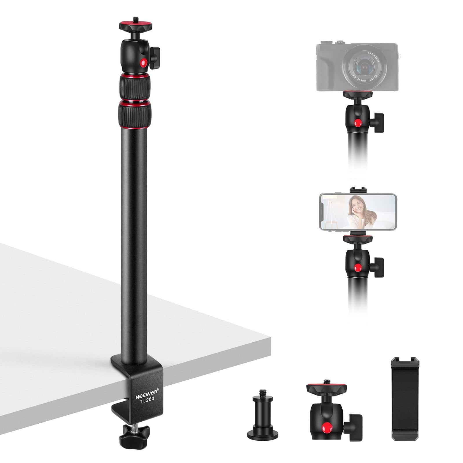 Neewer - Desk Mount w/ Phone Holder, 17"-40", C Clamp