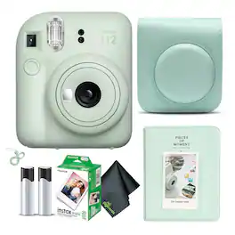 Fujifilm - Instax Mini 12 Instant Film Camera with Instant Film - Mint Green