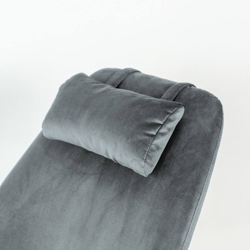Alt View 2. Loheer - Loheer Grey Velvet Rocking Chair Light Gray Nursery Glider Accent Chair 300lbs - Light Gray.