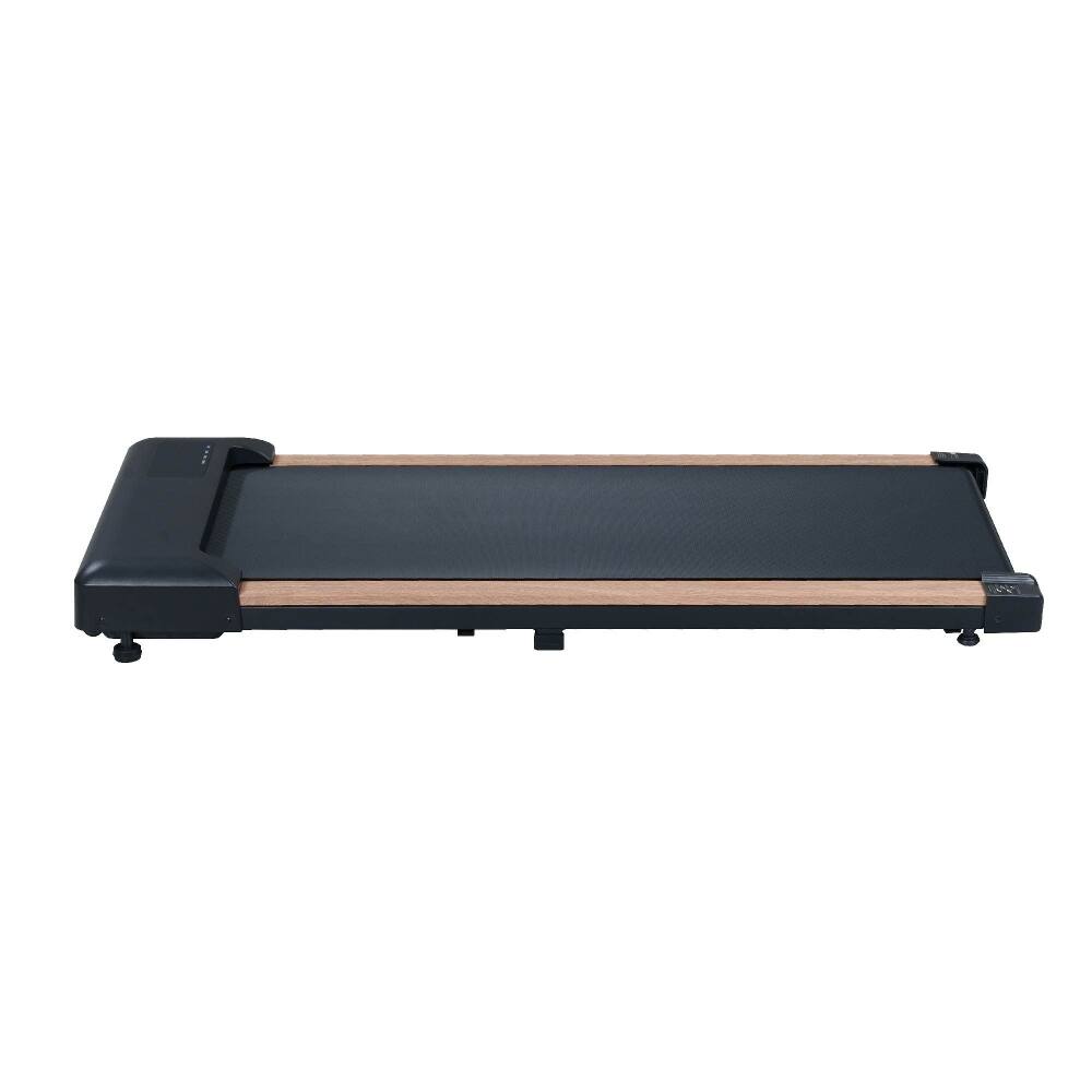Alt View 4. Loheer - Loheer 2.25HP Under Desk Treadmill Portable Wood Walking Pad Compact Running Machine with Remote LED Display Black - Black.