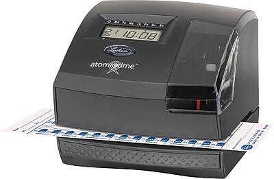 Lathem - Tru-Align Punch Card Time Clock System, (1600E) - Black