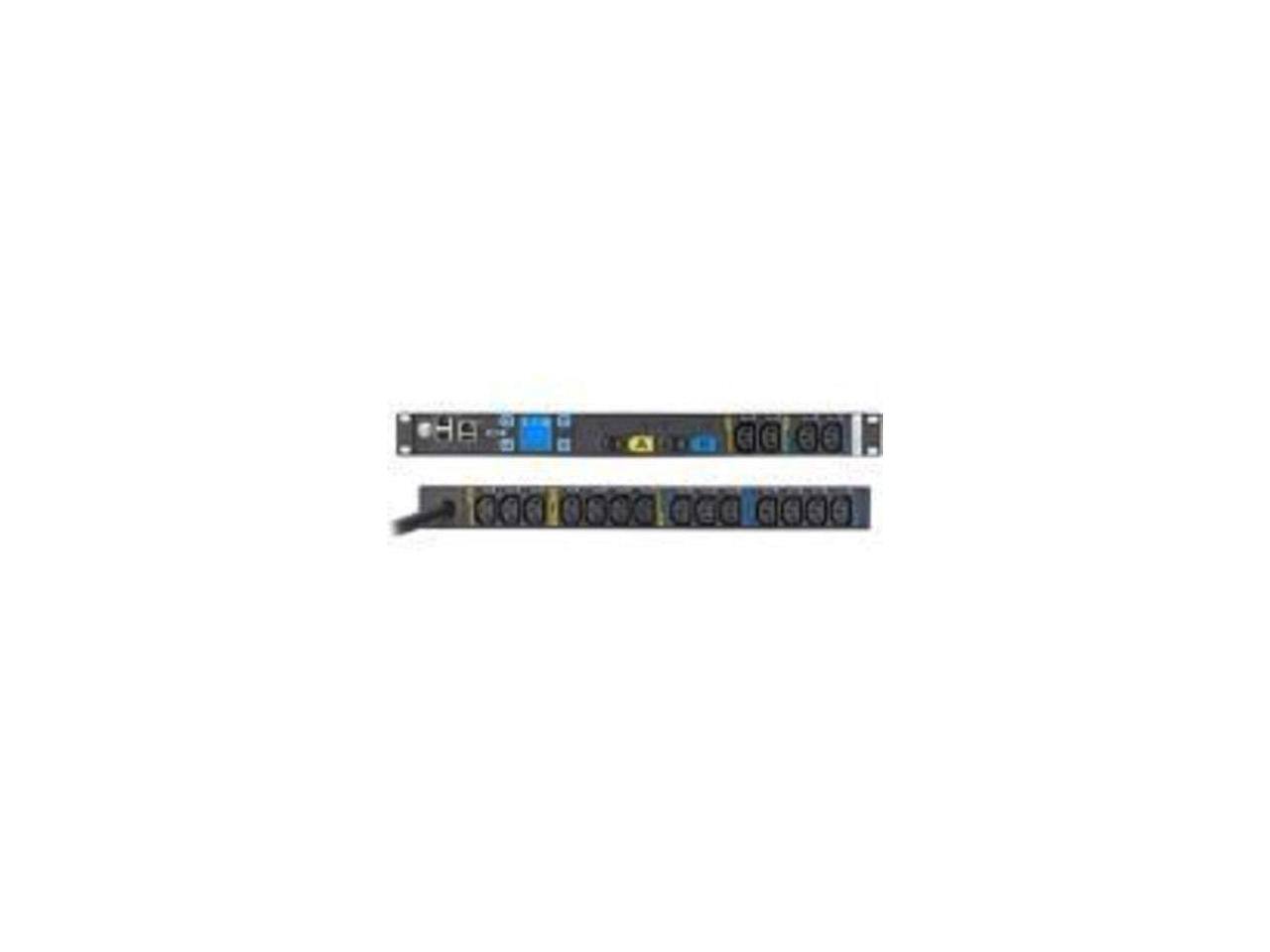 Alt View 2. Eaton - Eaton Metered Input rack PDU, 1U, L6-30P input, 10 ft cord, Single-phase, 200-240V, Outlets: (18) C13 Outlet grip - Unknown.