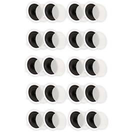 Theater Solutions by Goldwood - TS80C Flush Mount In Ceiling Speakers with 8" Woofers Surround Sound Home Theater 10 Pair Pack - Paintable White
