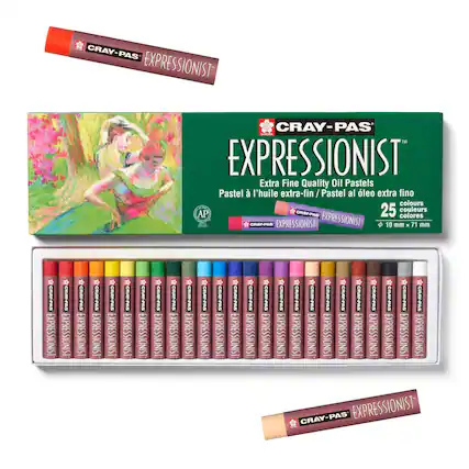 CRAY-PAS EXPRESSIONIST
CRAY-PAS SAKURA™ EXPRESSIONIST
Extra Fine Quality Oil Pastels
Pastel à l'huile extra-fin / Pastel al oleo extra fino
colours / couleurs / colores
25 couleurs
AP
CRAY-PAS EXPRESSIONIST
10 mm X 71 mm