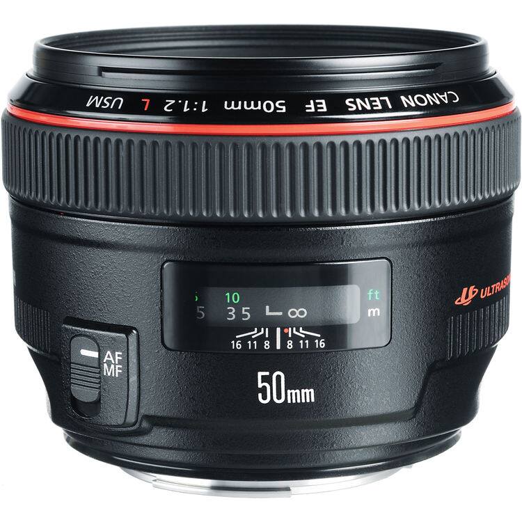 USM 7 1:1.2 50mm EF LENS CANON 5 10 3 5 8 ft m ULTRASO AF MF 16 11 8 8 11 16 50mm
