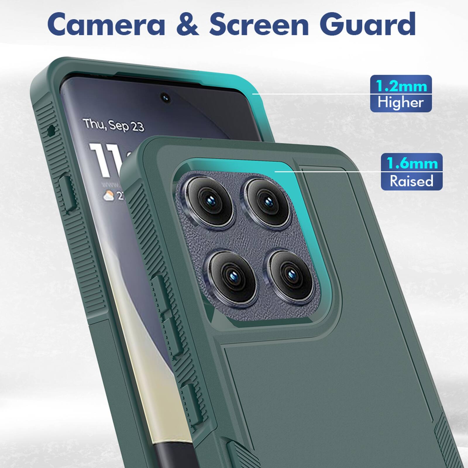 Camera & Screen Guard  
Thu, Sep 23 11 2  
1.2mm Higher  
1.6mm Raised