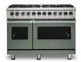 Viking - 5-Series Dual Fuel Self-Clean 48"W Sealed Burner Range - Eucalyptus