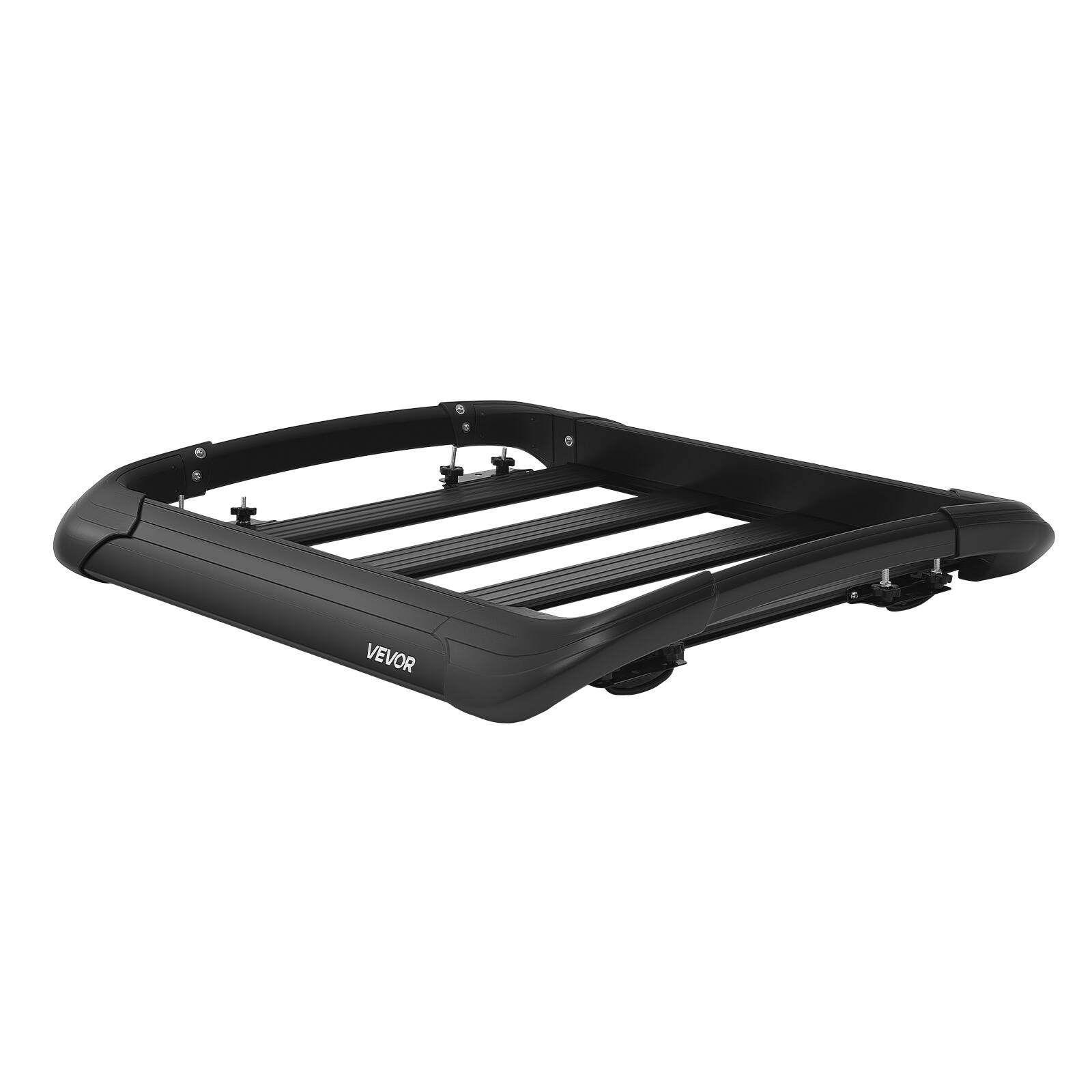 Alt View 5. VEVOR - Roof Rack Cargo Basket, 38 x 38 x 5.59 in, Universal Heavy Duty Roof Top Carrier Basket, 150 lbs Capacity, All-Weather - Black.