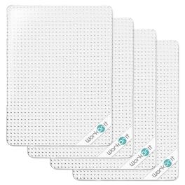 WorkOnIt - Office Chair Mat for Low Pile Carpets, Computer Desk Floor Mat - Clear