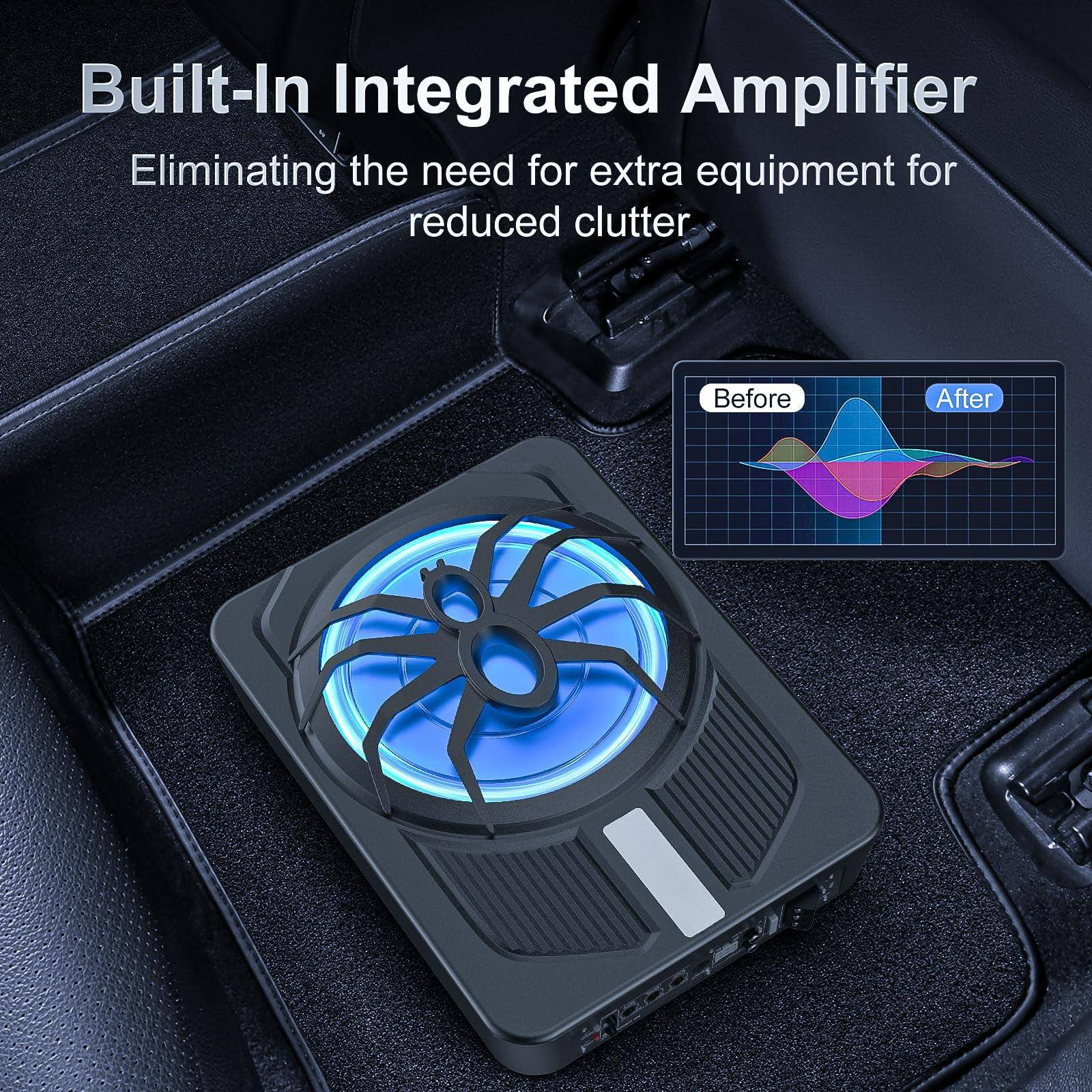 Built-In Integrated Amplifier  
Eliminating the need for extra equipment for reduced clutter  

Before  
After