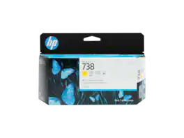 HP - 738 130-ml Yellow DesignJet Ink Cartridge, 498N7A