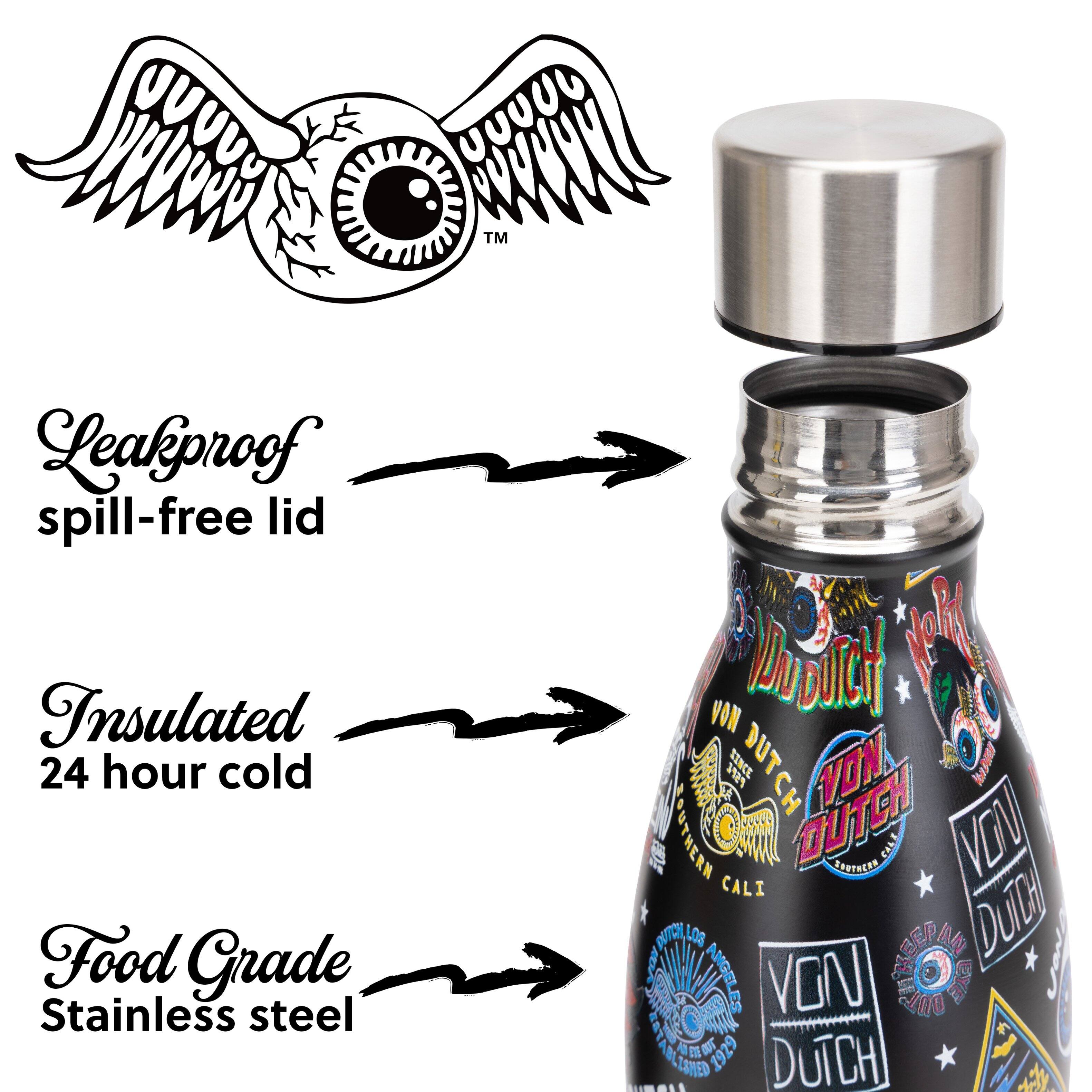 - Leakproof spill-free lid
- Insulated 24 hour cold
- Food Grade Stainless steel