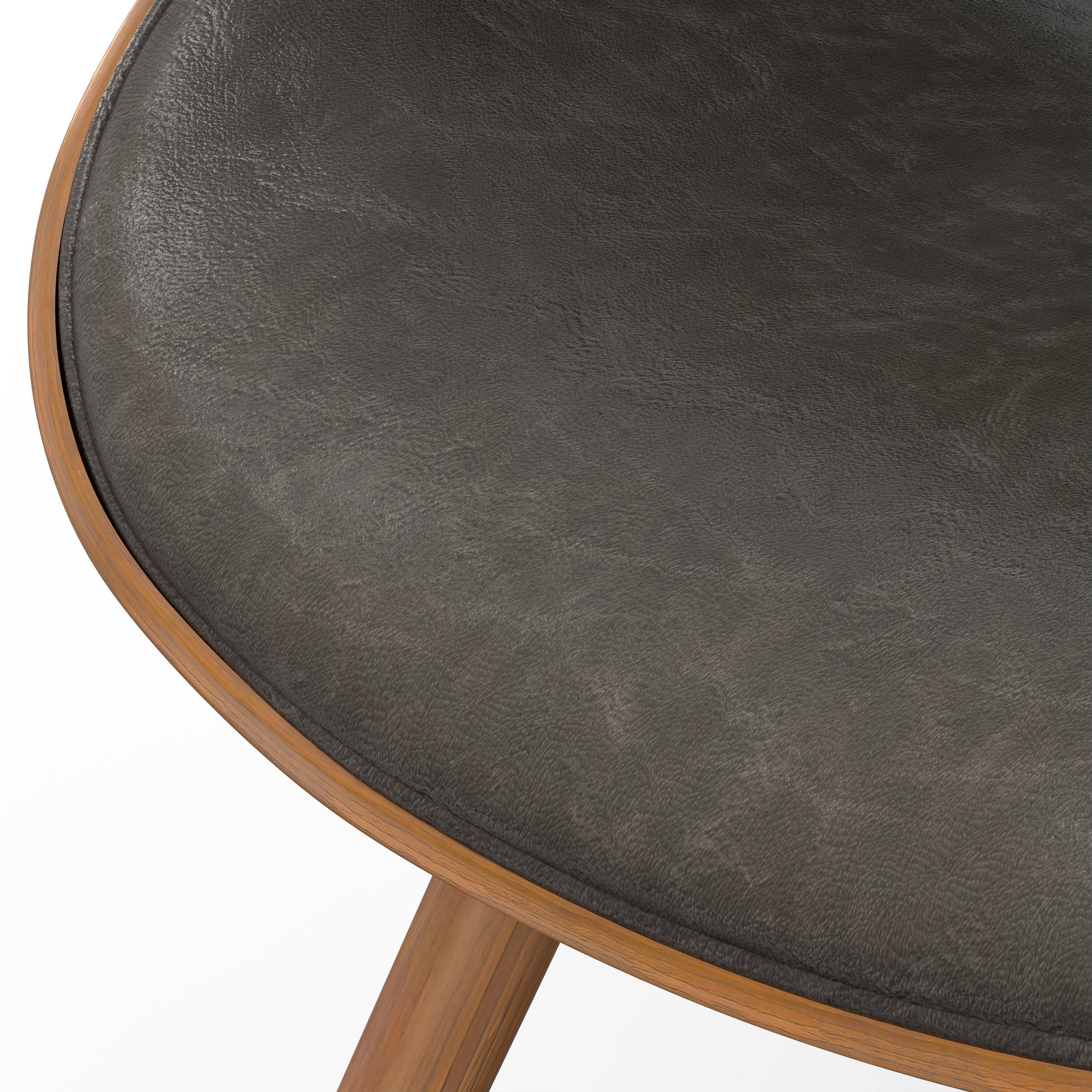 Back. Simpli Home - Malden Bentwood Dining Chair with Wood Back in Distressed Brown Vegan Faux Leather - Distressed Brown.