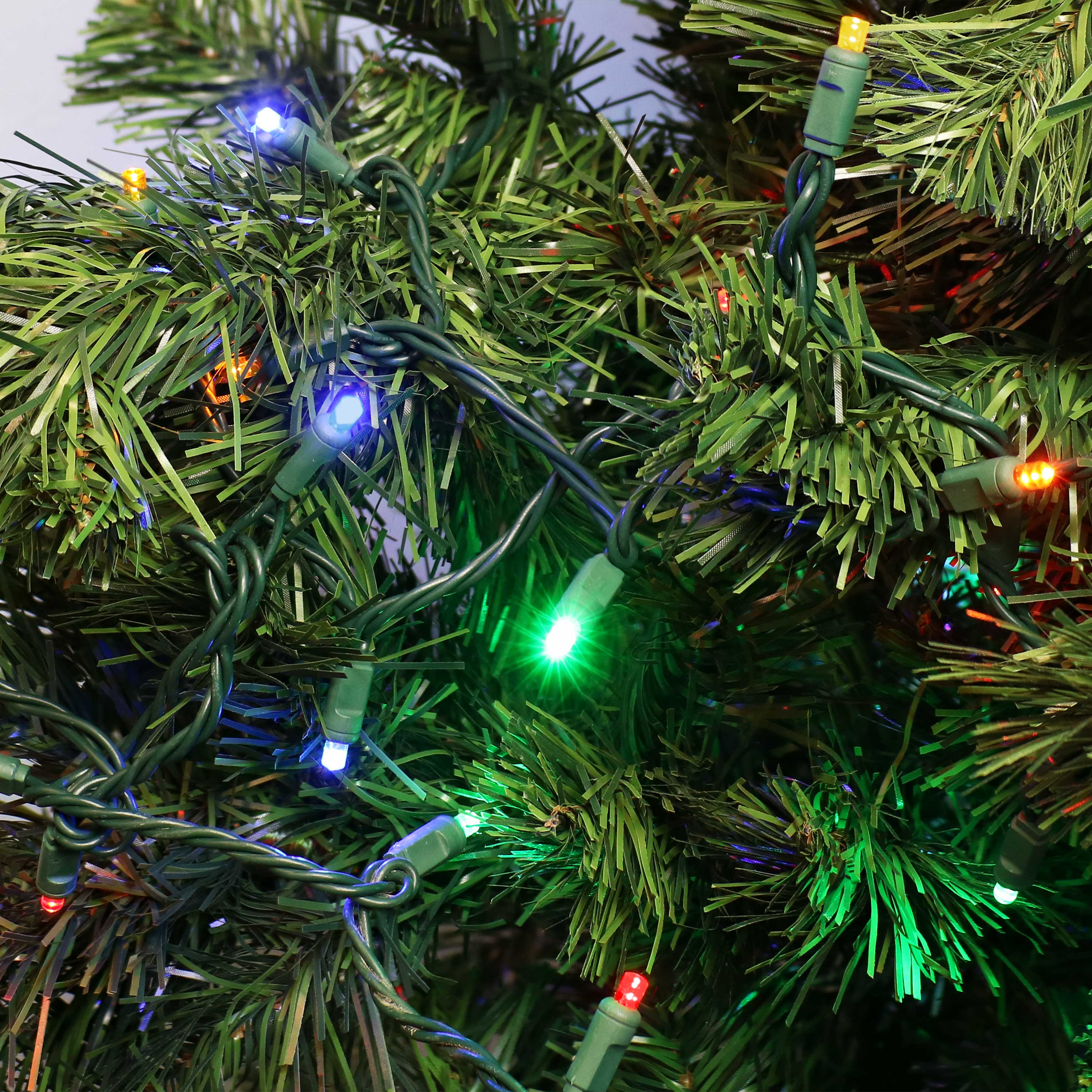 Alt View 2. Sunnydaze - 22 ft 70 Ct Holiday Wide Angle Outdoor LED String Lights - Multi.