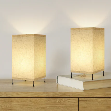 Front. Oumilen - Set of 2 Remote Control Table Lamps, 12 Colors Changing, Dimmable, Timer Function.