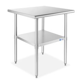 GRIDMANN - 24 x 24-in NSF Stainless Steel Prep and Work Table - Silver
