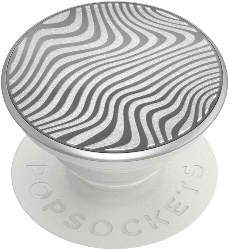 Front. PopSockets - PopSocket PopGrip Lasercut Metal Terrain Wave - Metal Terrain.