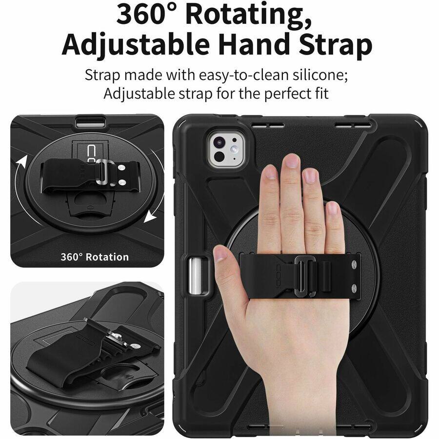 360° Rotating, Adjustable Hand Strap

Strap made with easy-to-clean silicone; Adjustable strap for the perfect fit

360° Rotation