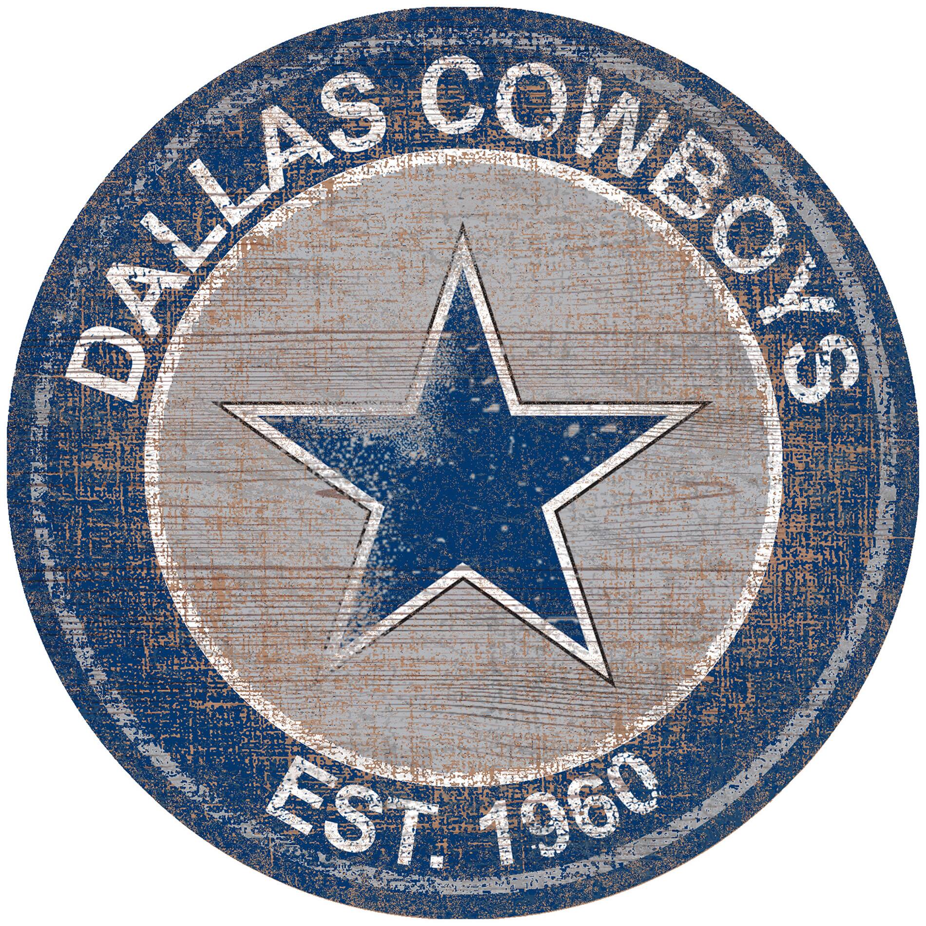 Dallas Cowboys 24'' Round Heritage Logo Sign