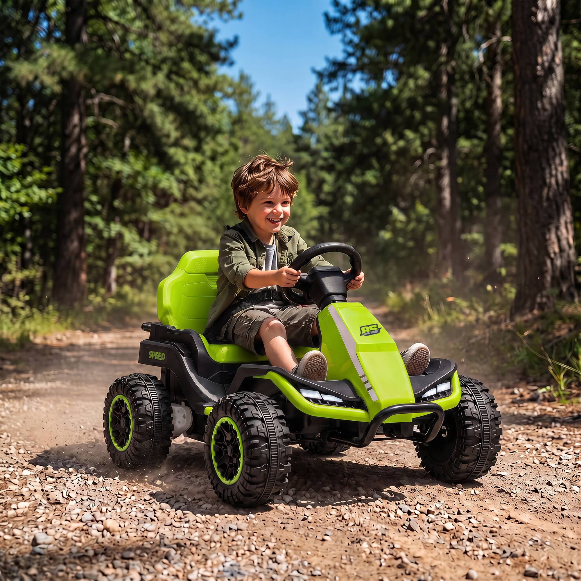 Alt View 1. Qaba - Kids Electric Ride On Car with Dual Motors, Remote Control, 4-Wheel Suspension - Blue.