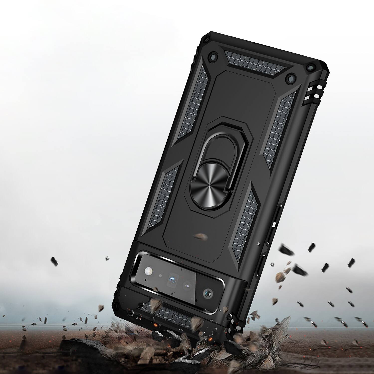 Alt View 14. SaharaCase - Kickstand with Belt Clip Case for Google Pixel 6 Pro - Black.