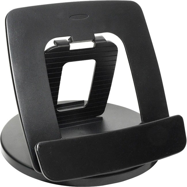 KanTek - Rotating Foldable Desk Top Tablet Stand, 10" Height x 11" Width x 2" Depth - 1 - Black