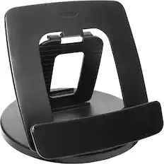Front. KanTek - Kantek Rotating Foldable Desk Top Tablet Stand, Black - 10" Height x 11" Width x 2" Depth - Black - 1 - Black.