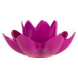 Swim Central - 7.5" Magenta Hydro Tools Pool or Spa Floating Flower Candle Light - Purple