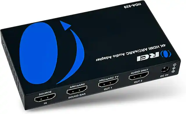 HDA-929 Source in HDMI 4K Audio ARC/eARC Adapter (Audio Only) 050 DC 5V TV ARC/eARC Out 2, ARC/eARC Out 1, Sound Bar