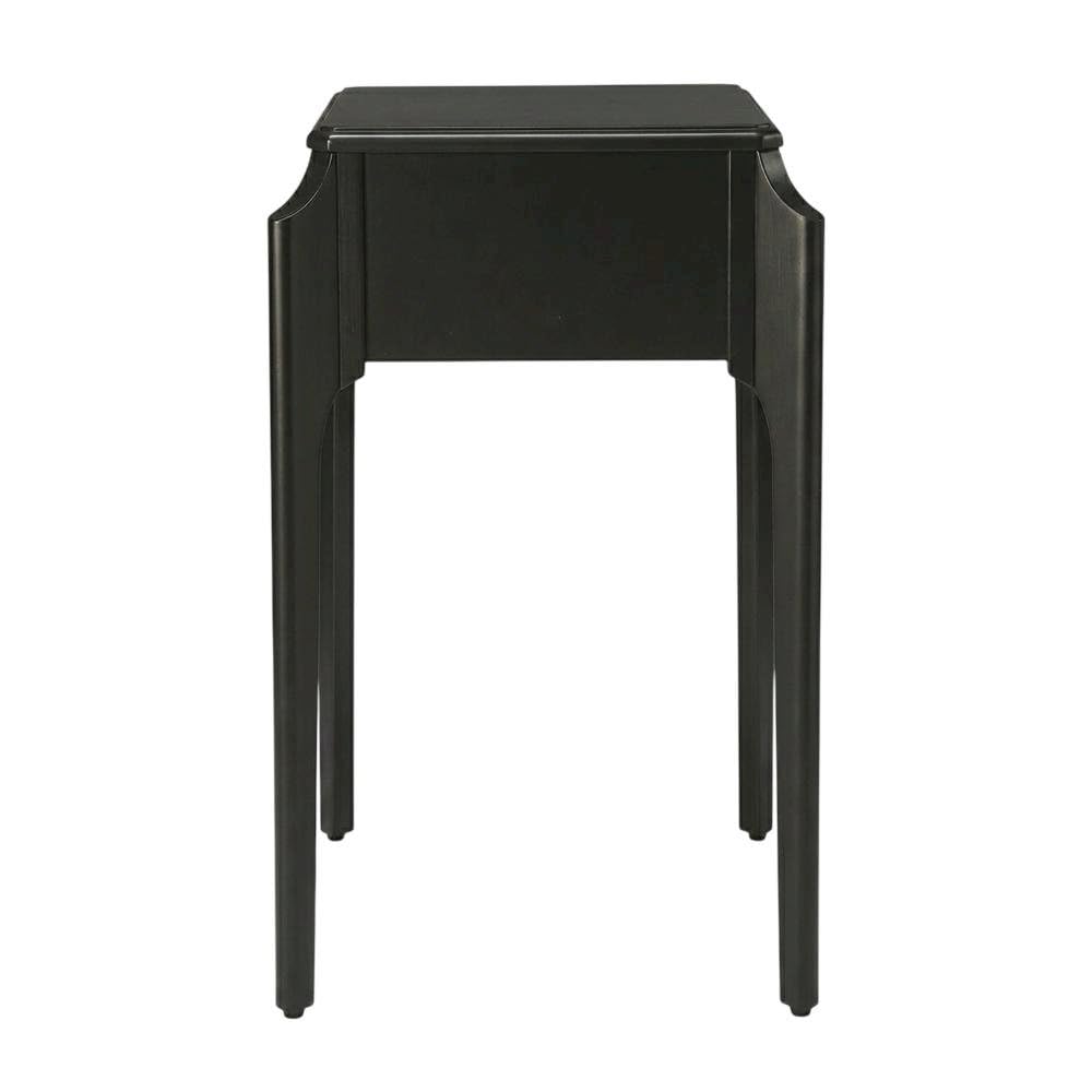 Alt View 2. Starlight Canyon Home - 1-Drawer Nightstand with Distressed Finish - Black.