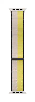 Front. Apple - Apple Watch Band - Sport Loop (45mm) - Oat Milk/Lemon Zest - Regular - Multicolor.