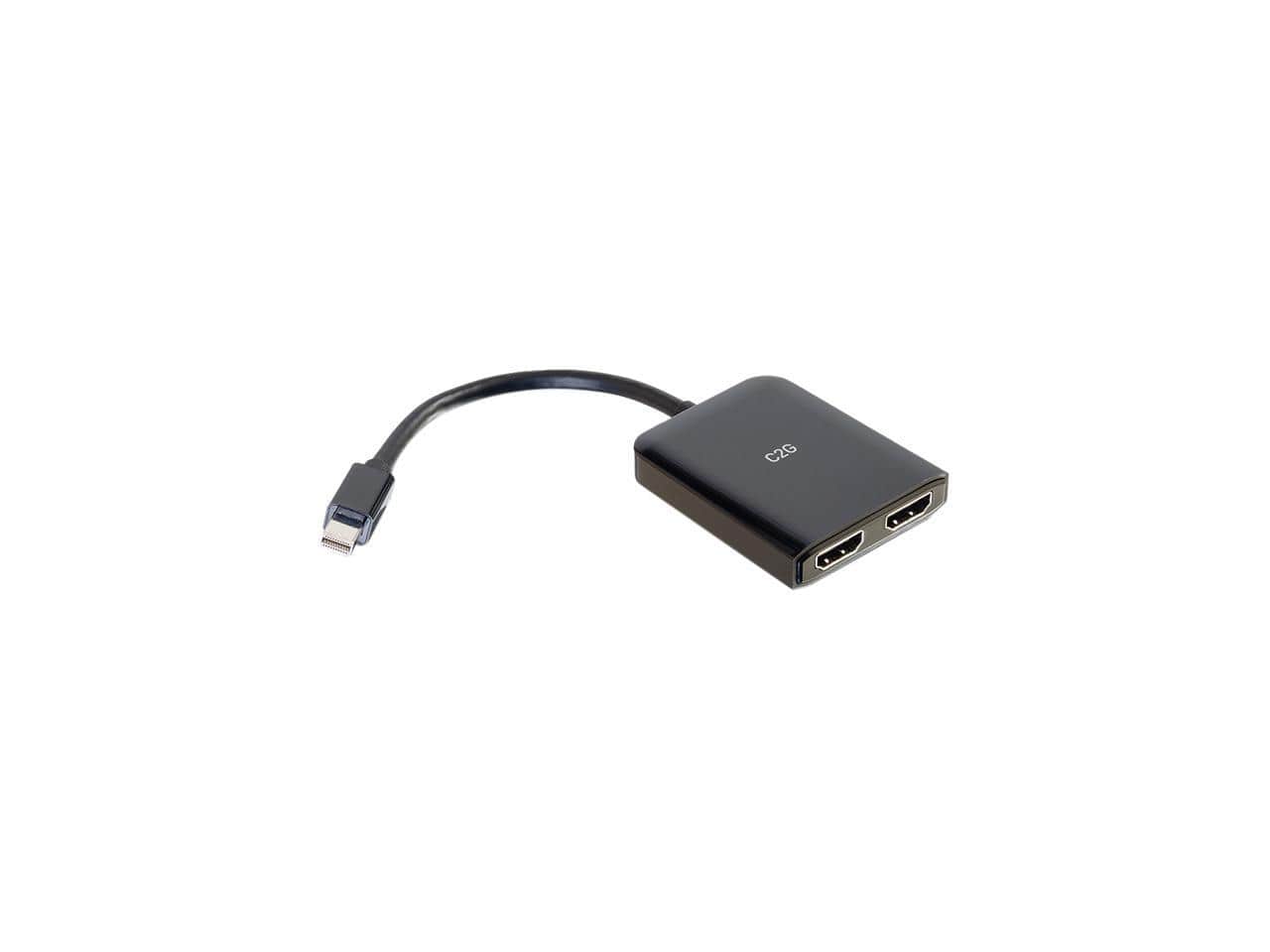 Cables to Go - C2G 54292 Mini DisplayPort to HDMI Monitor Splitter - 2 Port 4K HDMI MST Hub USB Powered
