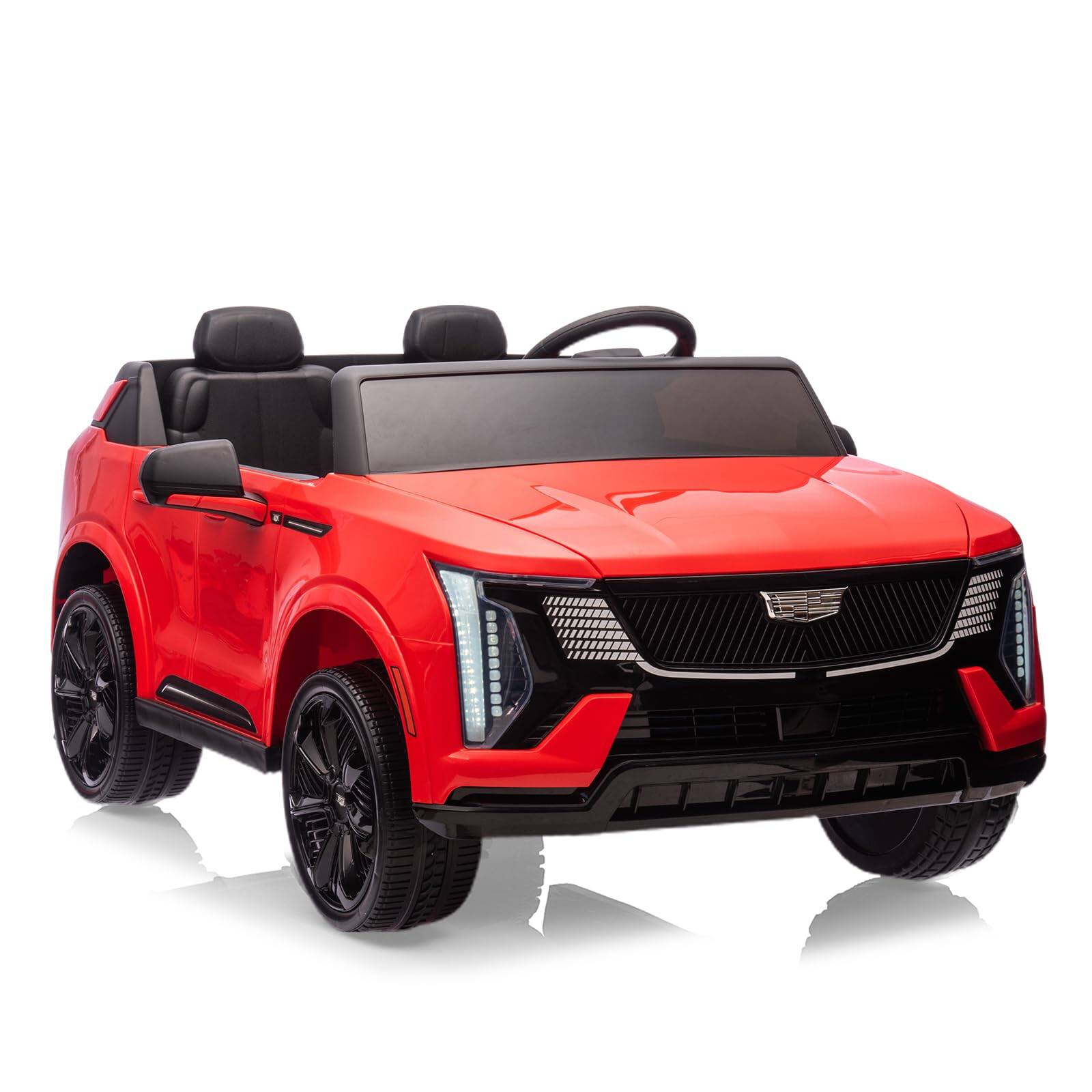 GARVEE - 24V Licensed Cadillac Kids Electric Ride-On Car Truck, 2-Seater Battery Powered Vehicle with Parent Remote Control