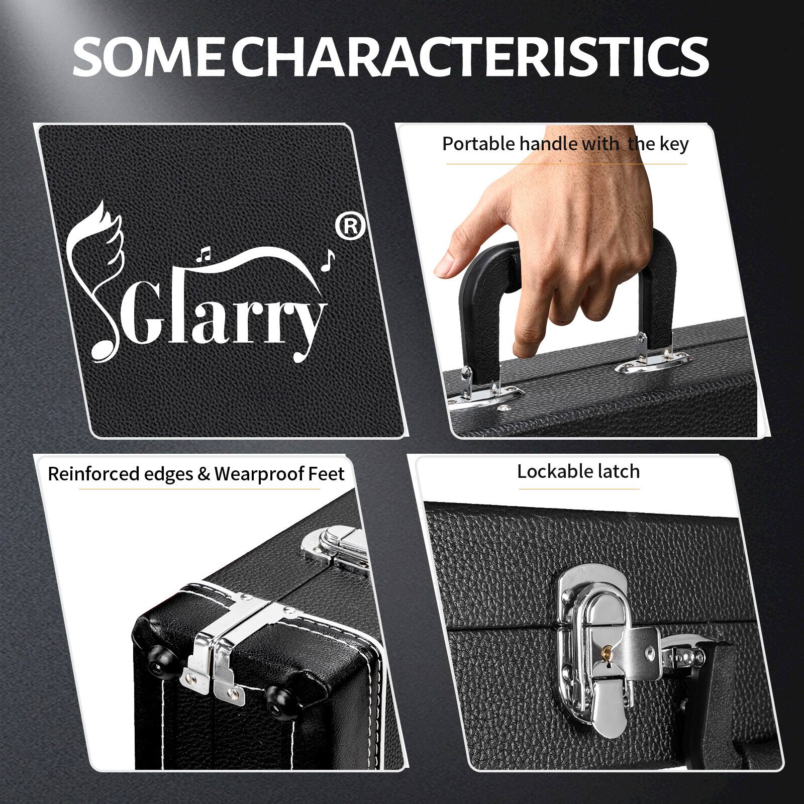 SOME CHARACTERISTICS

- Portable handle with the key
- Reinforced edges & Wearproof Feet
- Lockable latch