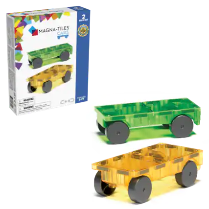 2 PIECE SET
MAGNA-TILES CARS
WARNING: CHOKING HAZARD - Small parts. Not for children under 3 years.
FOR AGES 3-99